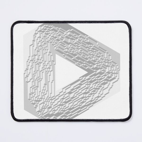 Item preview, Impossible Triangle Illusion — Monochrome Isometric Cubes designed and sold by tilinger.