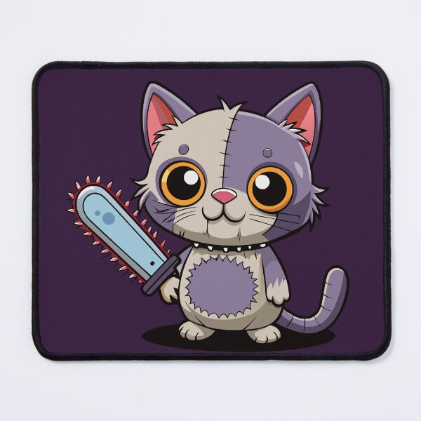 Item preview, Cute horror kitty deatherface with сhainsaw designed and sold by neelfs.