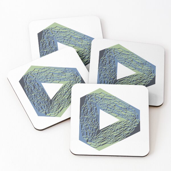Item preview, Impossible Triangle — Nordic Blue Calm Isometric Cubes designed and sold by tilinger.
