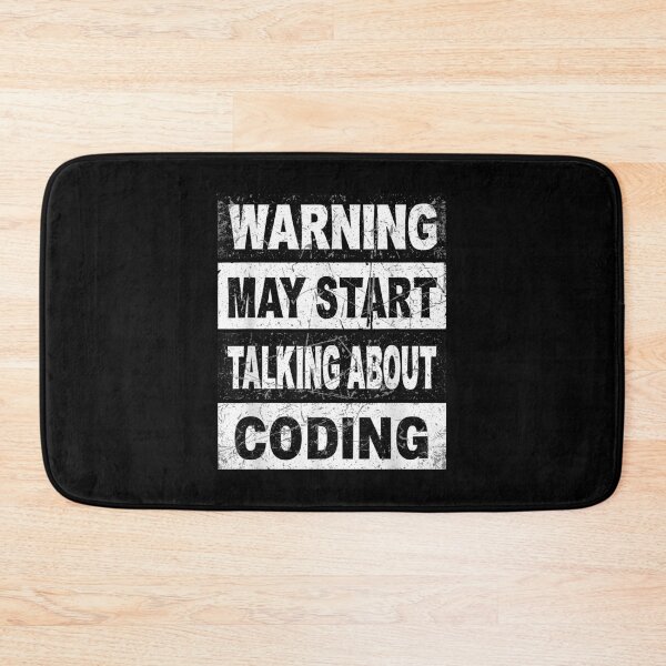 Item preview, Warning May Start Talking About Coding Developer Programmer designed and sold by CORJIDOG-ART.