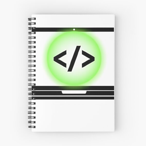 Item preview, ​Developer Laptop with Glowing Code Symbol Art designed and sold by RickyStick.