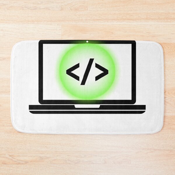 Item preview, ​Developer Laptop with Glowing Code Symbol Art designed and sold by RickyStick.