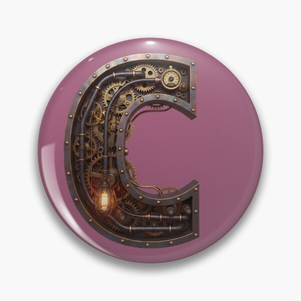 Item preview, Steampunk Initial C - Mechanical Gear Monogram Letter designed and sold by The Visual Syllabus.