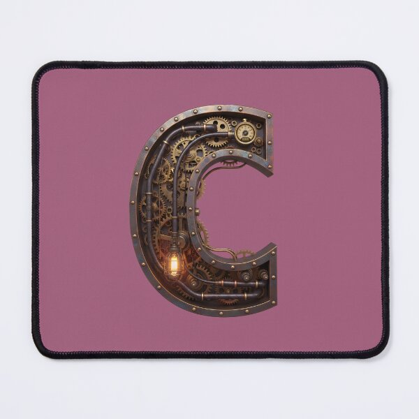 Item preview, Steampunk Initial C - Mechanical Gear Monogram Letter designed and sold by The Visual Syllabus.