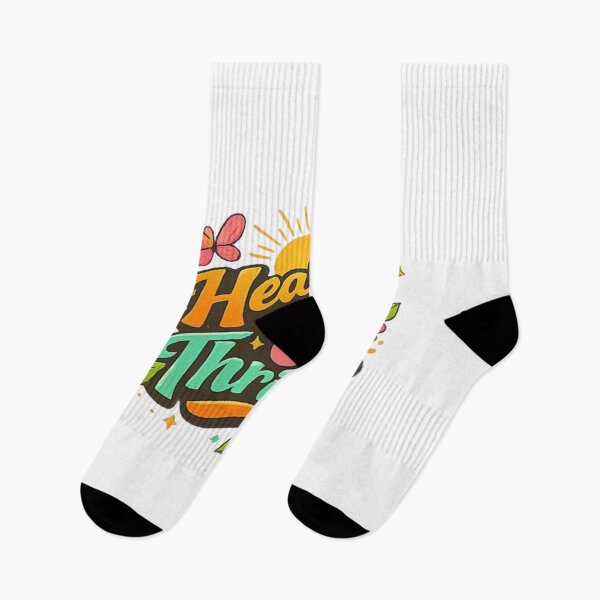 Item preview, Healing and Thriving – Retro Floral Self Growth Motivational Design designed and sold by OutofOfficeWear.