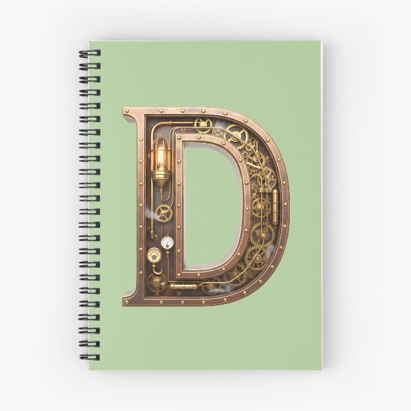 Item preview, Steampunk Initial D - Mechanical Gear Monogram Letter designed and sold by The Visual Syllabus.