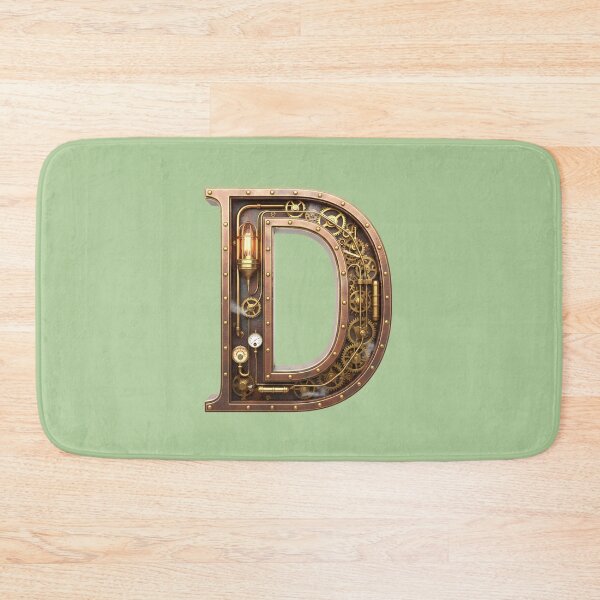 Item preview, Steampunk Initial D - Mechanical Gear Monogram Letter designed and sold by The Visual Syllabus.