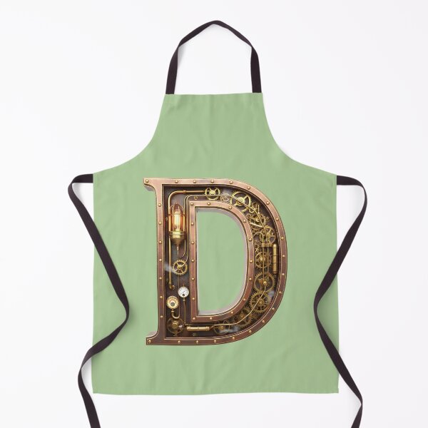 Item preview, Steampunk Initial D - Mechanical Gear Monogram Letter designed and sold by The Visual Syllabus.