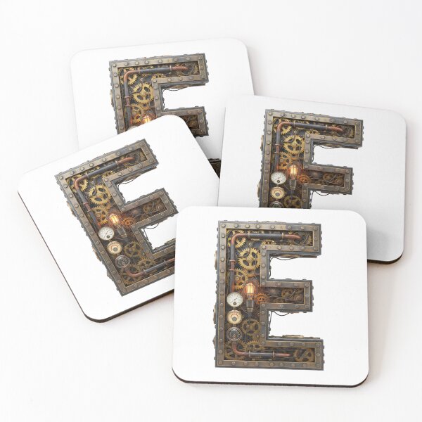 Item preview, Steampunk Letter E - Mechanical Gear Alphabet Initial, Vintage Industrial Monogram designed and sold by The Visual Syllabus.