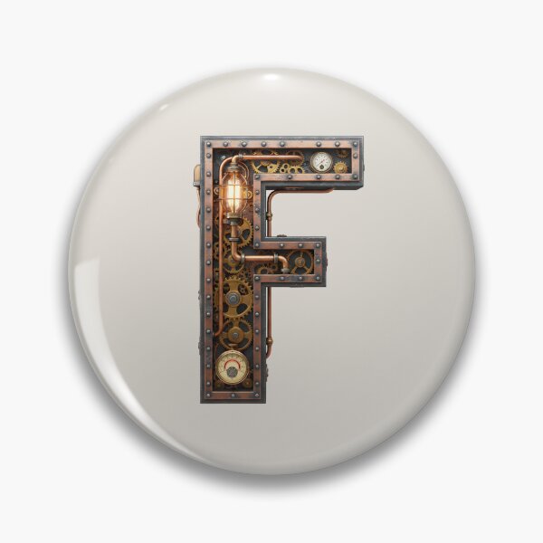 Item preview, Steampunk Initial F - Mechanical Gear Monogram Letter designed and sold by The Visual Syllabus.