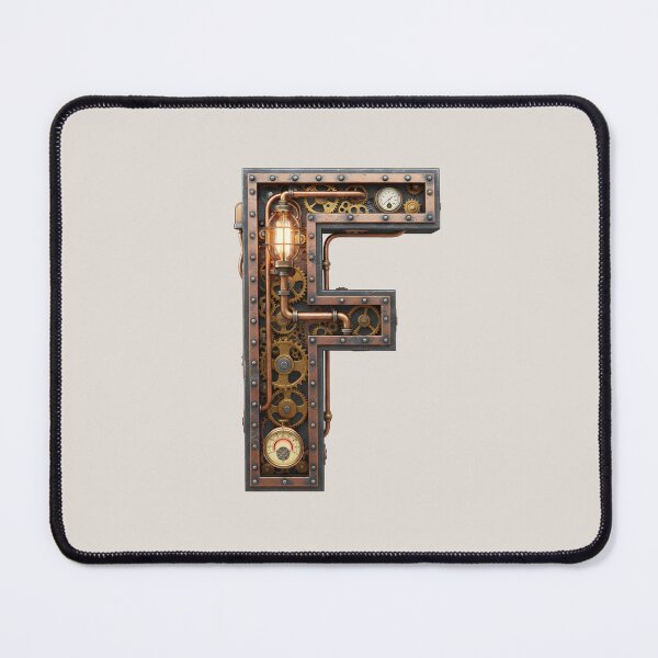 Item preview, Steampunk Initial F - Mechanical Gear Monogram Letter designed and sold by The Visual Syllabus.