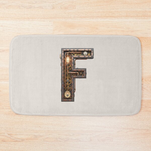 Item preview, Steampunk Initial F - Mechanical Gear Monogram Letter designed and sold by The Visual Syllabus.