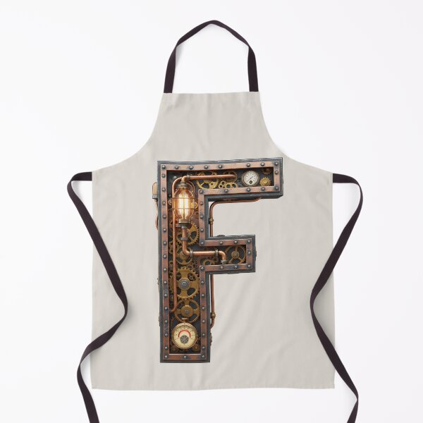 Item preview, Steampunk Initial F - Mechanical Gear Monogram Letter designed and sold by The Visual Syllabus.