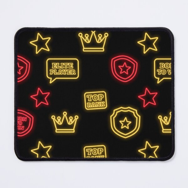 Item preview, Elite Gamer Neon Emblems Pattern designed and sold by StickVerse by Owais.