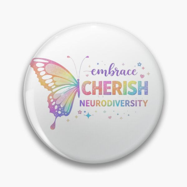Item preview, Embrace Cherish Neurodiversity – Rainbow Butterfly Autism Acceptance Design designed and sold by DesignNadine.