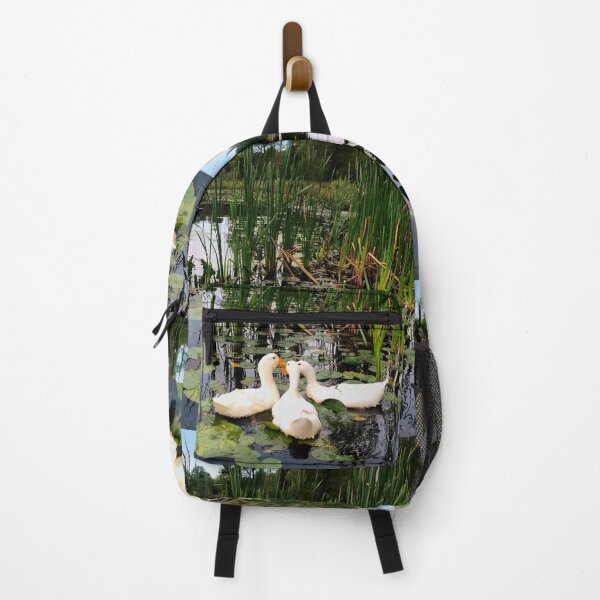 Item preview, Elegant White ducks water scene lake view designed and sold by hollycooper.