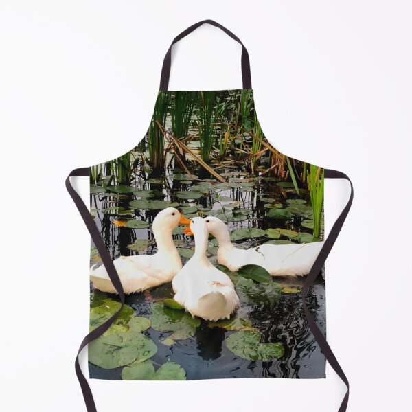 Item preview, Elegant White ducks water scene lake view designed and sold by hollycooper.