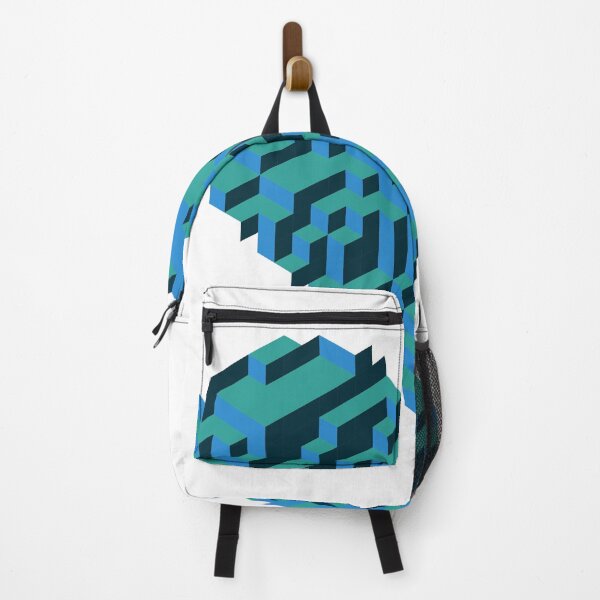 Item preview, Isometric Cube Heart — Green Blue Dark Voxel Heart designed and sold by tilinger.