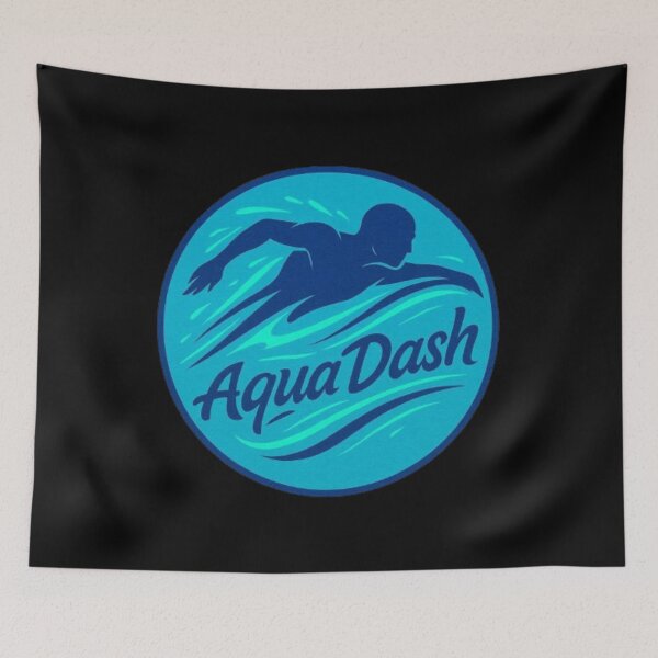 Item preview, Aqua Dash – Swimming Design | Swim Team, Competitive Swimmer & Water Sports designed and sold by Typologystudios.