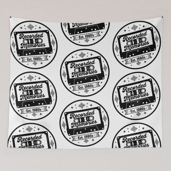 Item preview, Recorded Memories Est. 1980s – Retro cassette design in a vintage look designed and sold by Fuechse.