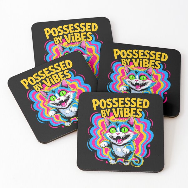 Item preview, Possessed By Vibes Trippy Psychedelic Cat Shirt designed and sold by Amanda's Factory.