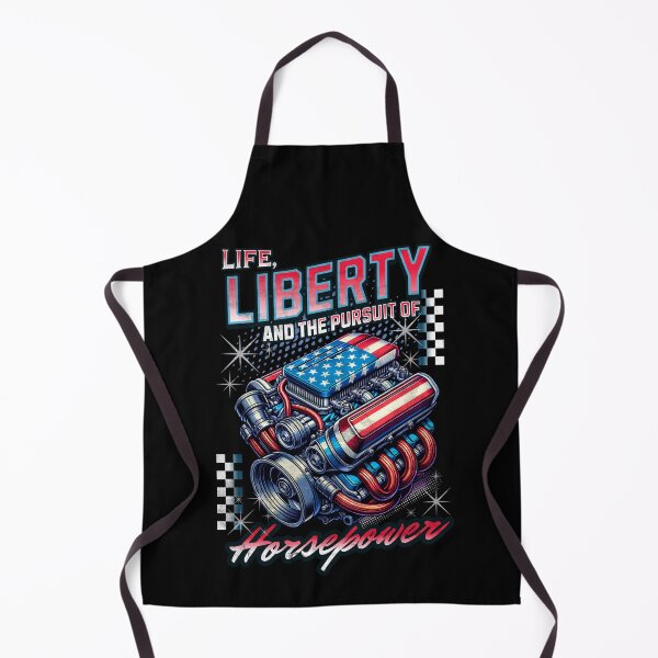 Item preview, Life Liberty and the Pursuit of Horsepower Funny Patriotic Racing USA Car Enthusiast designed and sold by CarantinedChaos.