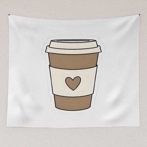 Item preview, Cute Hand-Drawn Coffee Cup with Heart Detail designed and sold by RickyStick.