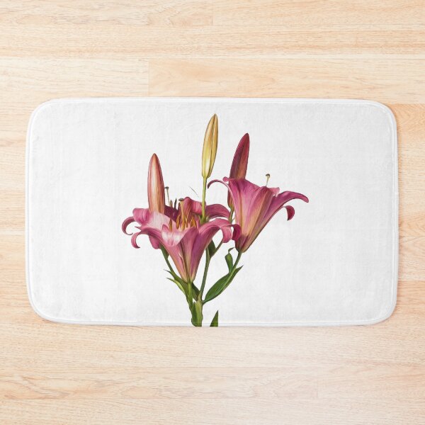 Item preview, pink lily on stem flower sticker  designed and sold by inainart.
