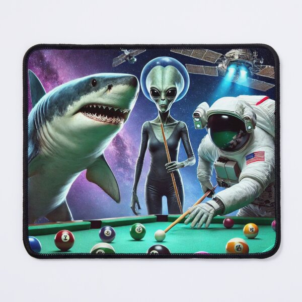 Item preview, Space Pool Party – Astronaut, Alien & Shark designed and sold by Dogandesighn.