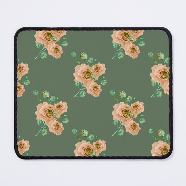Aperçu de l'œuvre Rose pêche sur fond vert olive créée et vendue par TerryFarrow4.