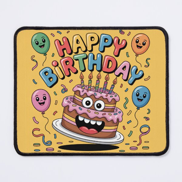 Item preview, Happy Birthday Monster Cake – Cute Dancing Party Vibes designed and sold by Midnight Veil Designs.