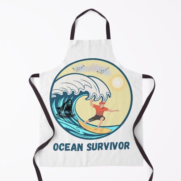 Item preview, Ocean Survivor Vintage Shark Retro Marine Adventure Predator Design designed and sold by KapiPrint.