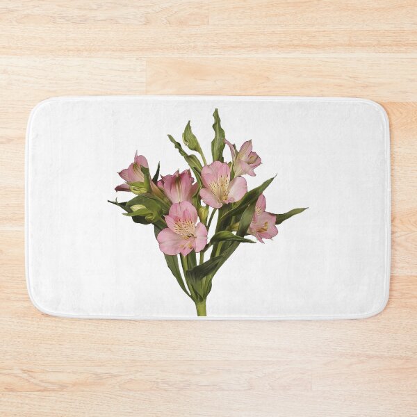 Item preview, pink alstromeria/ peruvian lily on stem flower sticker  designed and sold by inainart.