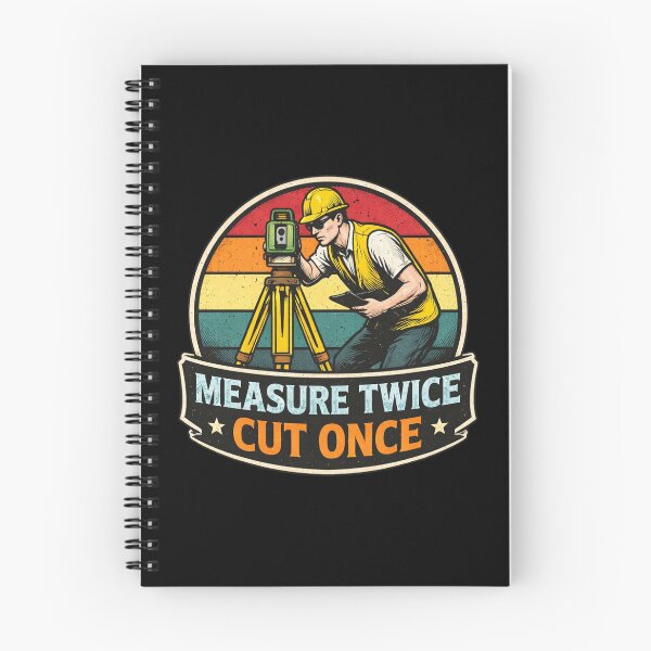 Item preview, Measure Twice Cut Once Retro Surveyor Design designed and sold by Virelo.