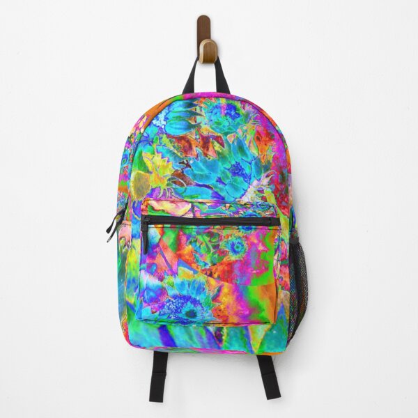 Item preview, Blue-pink-teal Sunflower fields forever - Romantic Abstract retro sunflower design  designed and sold by hollycooper.