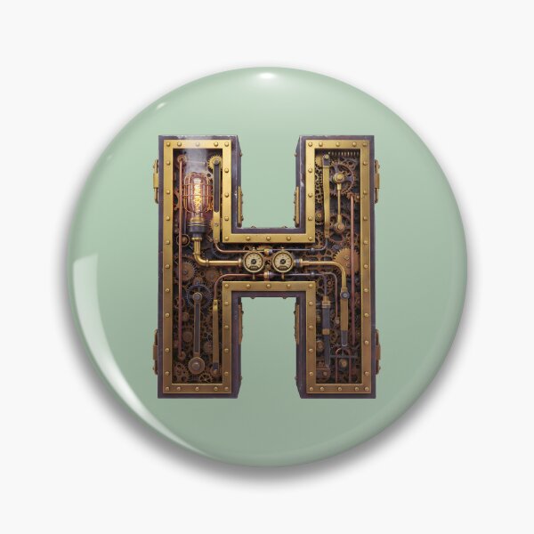 Item preview, Steampunk Initial H - Mechanical Gear Monogram Letter designed and sold by The Visual Syllabus.
