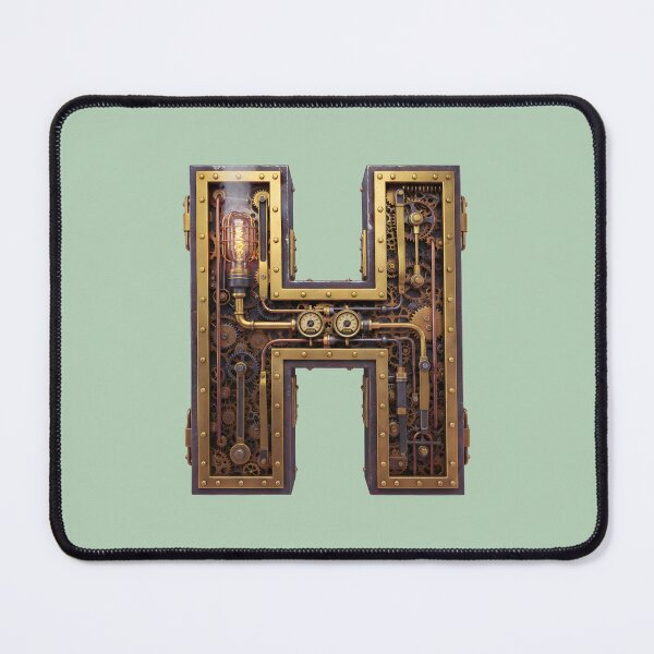 Item preview, Steampunk Initial H - Mechanical Gear Monogram Letter designed and sold by The Visual Syllabus.
