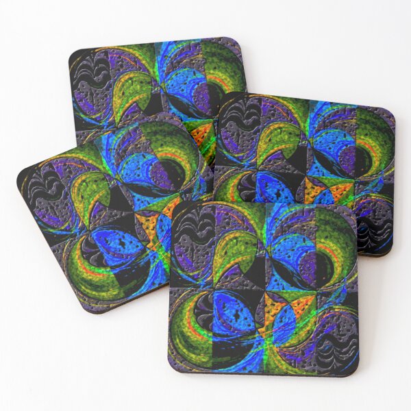 Item preview, zodiac energy wheel dark turbulent colorful geometric abstract design designed and sold by SmashingDeals.