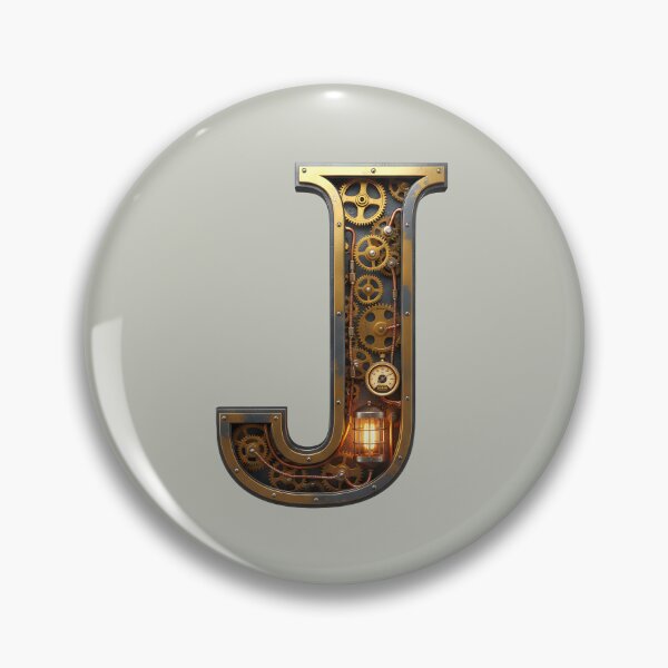 Item preview, Steampunk Letter J - Mechanical Gear Alphabet Initial, Vintage Industrial Monogram designed and sold by The Visual Syllabus.