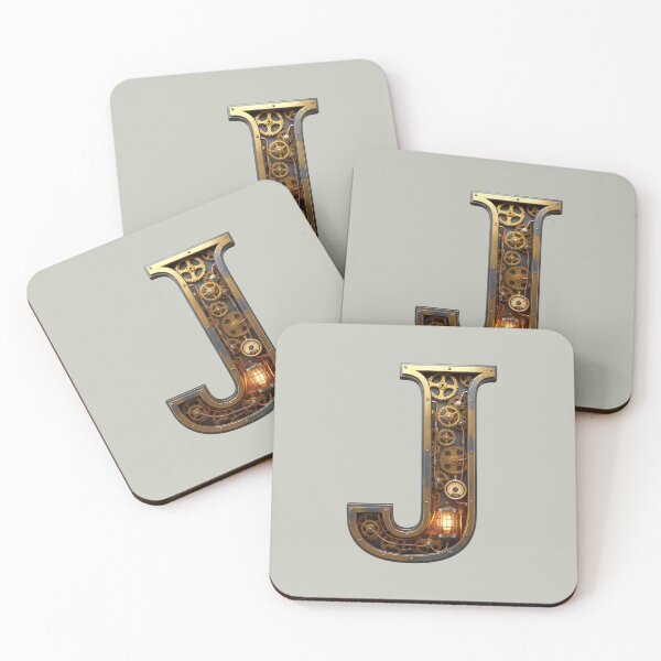 Item preview, Steampunk Letter J - Mechanical Gear Alphabet Initial, Vintage Industrial Monogram designed and sold by The Visual Syllabus.