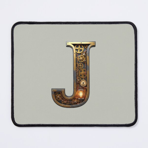 Item preview, Steampunk Letter J - Mechanical Gear Alphabet Initial, Vintage Industrial Monogram designed and sold by The Visual Syllabus.