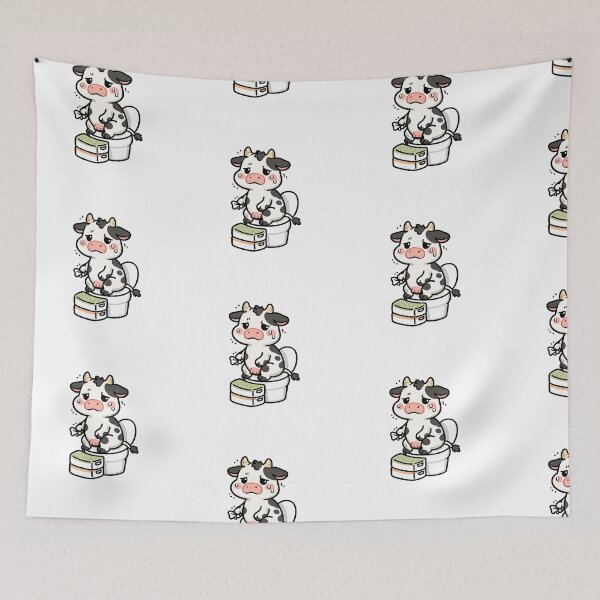Item preview, Cute cow in an awkward moment designed and sold by HeyHas.