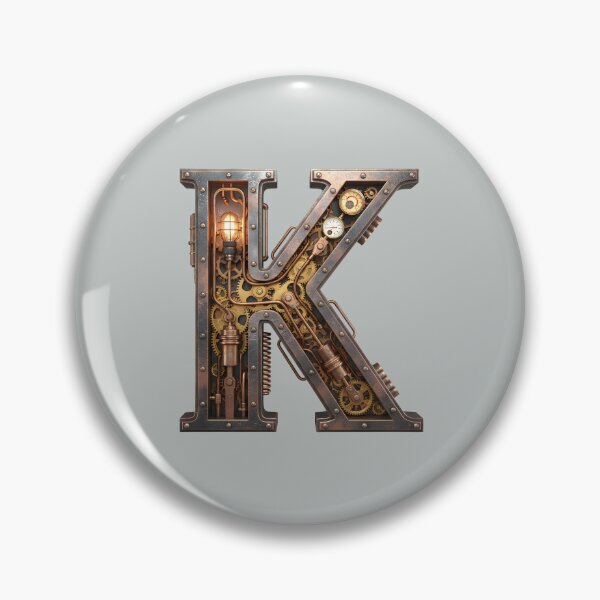 Item preview, Steampunk Initial K - Mechanical Gear Monogram Letter designed and sold by The Visual Syllabus.