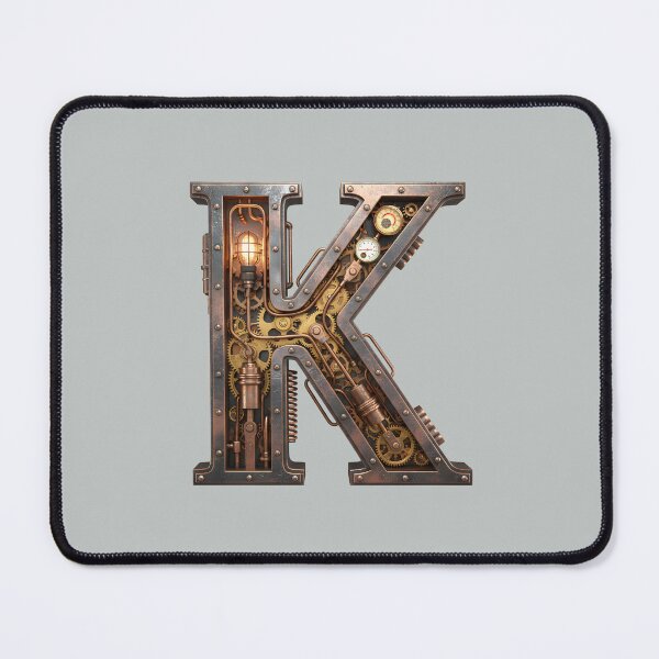 Item preview, Steampunk Initial K - Mechanical Gear Monogram Letter designed and sold by The Visual Syllabus.