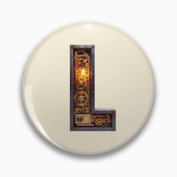 Item preview, Steampunk Letter L - Mechanical Gear Alphabet Initial, Vintage Industrial Monogram designed and sold by The Visual Syllabus.