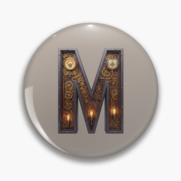 Item preview, Steampunk Initial M - Mechanical Gear Monogram Letter designed and sold by The Visual Syllabus.