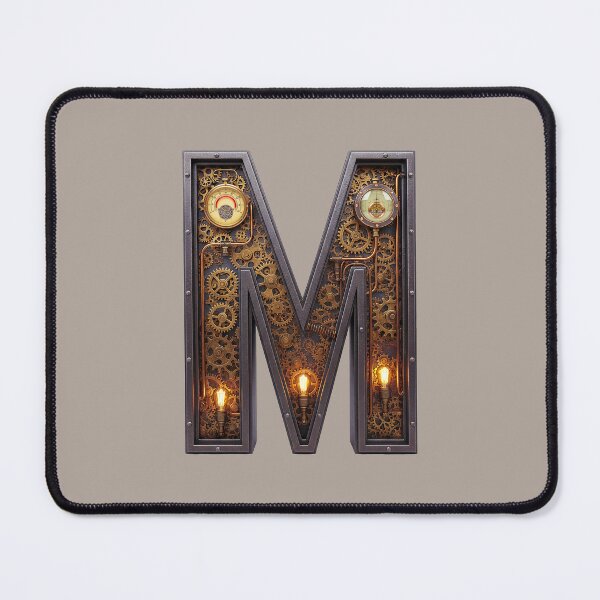 Item preview, Steampunk Initial M - Mechanical Gear Monogram Letter designed and sold by The Visual Syllabus.