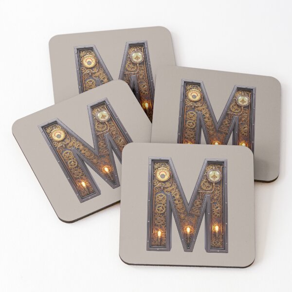 Item preview, Steampunk Initial M - Mechanical Gear Monogram Letter designed and sold by The Visual Syllabus.