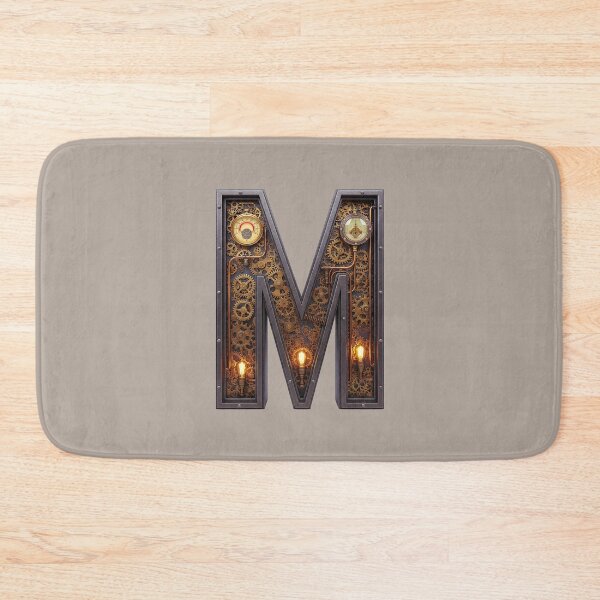 Item preview, Steampunk Initial M - Mechanical Gear Monogram Letter designed and sold by The Visual Syllabus.