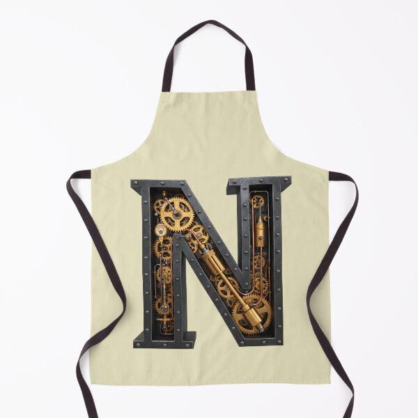 Item preview, Steampunk Letter N - Mechanical Gear Alphabet Initial, Vintage Industrial Monogram designed and sold by The Visual Syllabus.